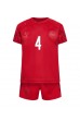 Danmark Simon Kjaer #4 Babyklær Hjemme Fotballdrakt til barn VM 2022 Korte ermer (+ Korte bukser)